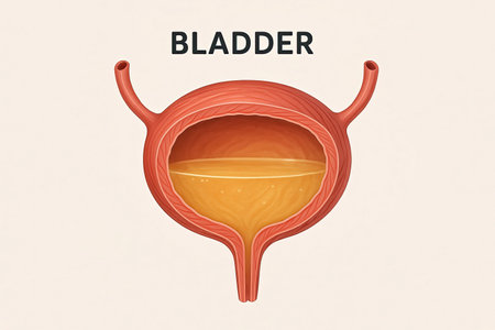 Human Bladder Anatomy with Detailed Urinary Function Medical Illustrationの写真素材