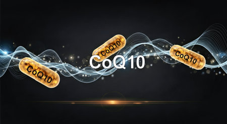 CoQ10 Supplements Energy Boosting Visualization Vibrant Health and Vitality Concept