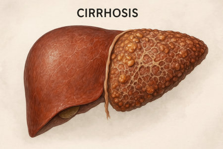 Detailed Liver Depicting Cirrhosis with Extensive Scarred Tissue Medical Conditionの写真素材