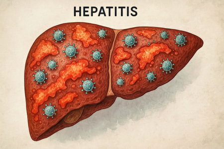Human Liver Affected by Hepatitis Induced Inflammation Medical Condition