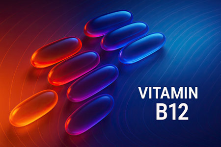 Essential Vitamin B12 Softgels Nerve Health Support Cognitive Function Supplementの写真素材