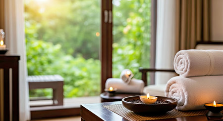 Ayurvedic Spa Relax Natural Aromatherapy Treatment Luxury Wellness Nature Surroundingsの写真素材