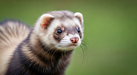 Intimate Ferret Portrait Wildlife Photography Close Up Animal Natureの写真素材