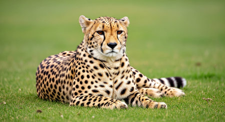 Majestic Cheetah Lying Peacefully in Grass African Safari Wild Cat