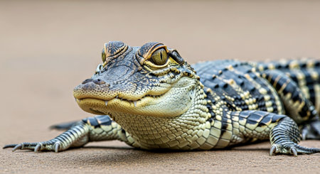 Closeup Young Alligator Reptile Wildlife Nature Portrait Freshwater Predatorの写真素材