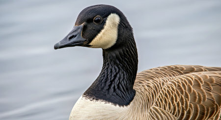 Canada Goose Portrait Branta Canadensis Wildlife Animal Close Up Detailsの写真素材