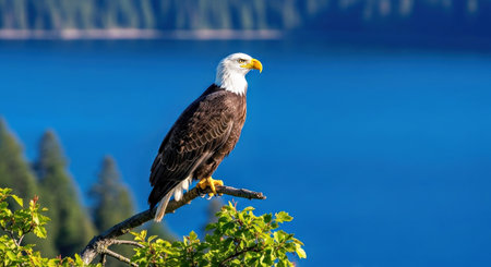 Powerful American Bald Eagle Haliaeetus Leucocephalus Iconic Wildlife Symbol