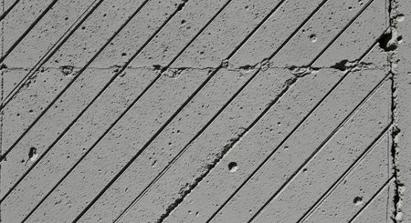 Urban Raw Concrete Surface Diagonal Wooden Formwork Lines Industrial Architectural Detailの写真素材