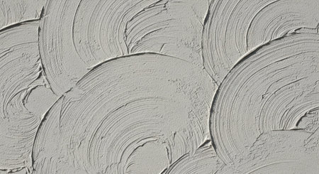 Elegant Textured Gypsum Wall Hand Troweled Swirl Patterns Modern Interior Backdropの写真素材