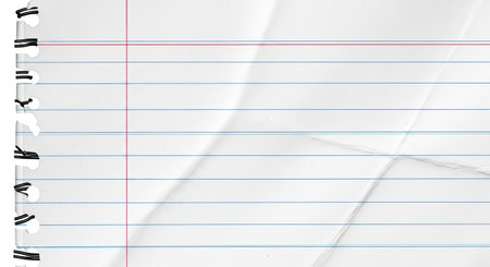 Ripped Notebook Paper Texture Spiral Binding Holes Light Blue Ruled Lines Surface