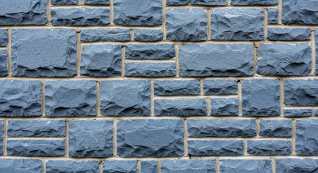 Rugged Hand-Cut Bluestone Wall with Visible Mortar and Natural Edge Breaks