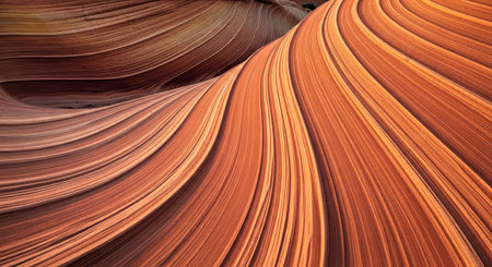 Sculpted Sandstone Texture with Wavy Erosion Patterns Natural Stone Art