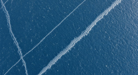 Abstract Deep Blue Polar Ice Texture with Subtle Crystalline Ridge Pattern