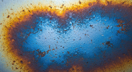 Industrial Mild Steel Sheet with Welding Burn Marks and Heat Discoloration