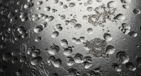 Rough Forged Steel Plate with Visible Hammer Marks and Scale Textureの写真素材