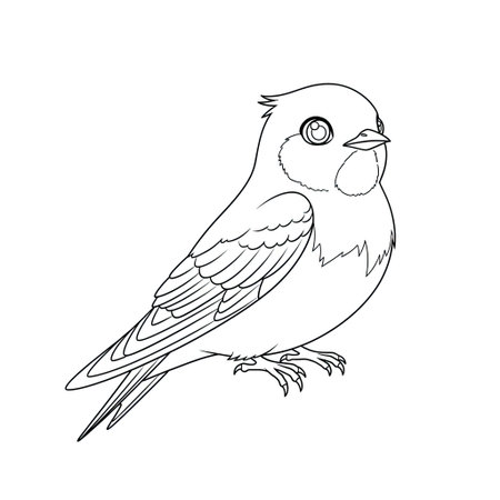 Playful Anime Style African Martin Coloring Page Outline Fun Learning Activity for Kidsのイラスト素材