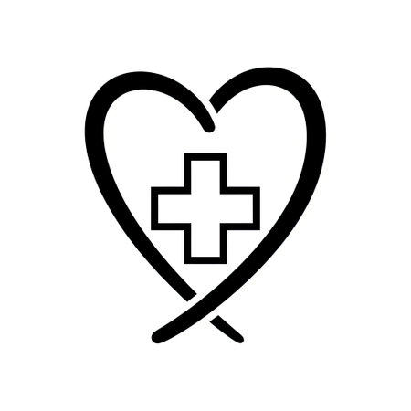 Minimalist Healthcare App Icon Universal Wellness Symbol Monochrome App Designのイラスト素材