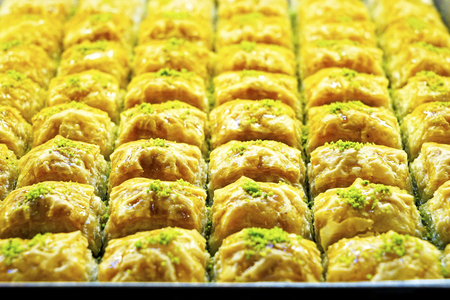 dessert a variety of delicious Oriental sweets Turkishの写真素材