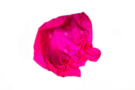 colorful Turkish Oriental beautiful scarves with pictures of natural silk on a white backgroundの写真素材