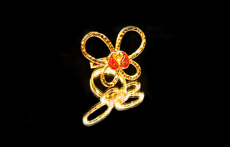 beautiful antique Oriental Turkish gold jewelry women ringの写真素材