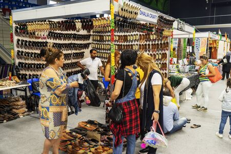 Baku, Azerbaijan, - September 10 2019 Indian clothing and jewelry supermarket