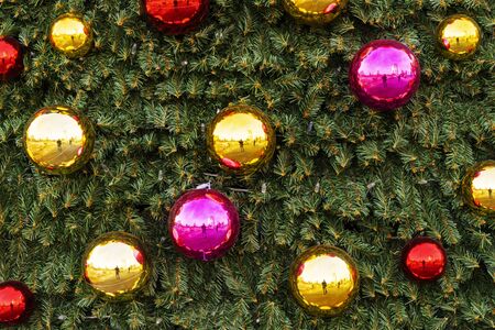 Christmas Tree and Presents, Decorated Xmas Tree with colorful toys.の写真素材