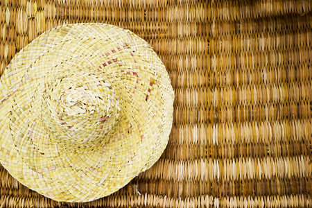 Oriental, Azerbaijani national handmade braided hats. copy space.の写真素材