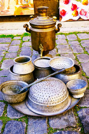 Oriental, Turkish, Azerbaijani antique carved iron tableware, Antiques, samovar for sale.