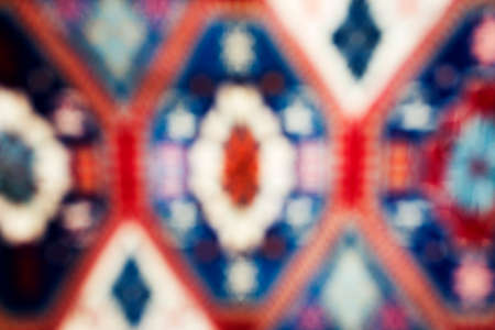 old Eastern Turkish rugs. out-of-focus.の写真素材