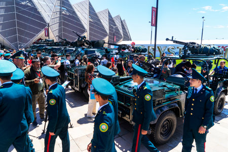 BAKU, AZERBAIJAN - MAY 26, 2022 : Teknofest 2022 in Baku, Primorsky Boulevard, Crystal Hall, Aviation and Technology Festival, aviation exhibition and air show. Together with Turkeyのeditorial素材