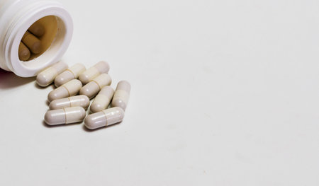 medicines,white pills on a white background