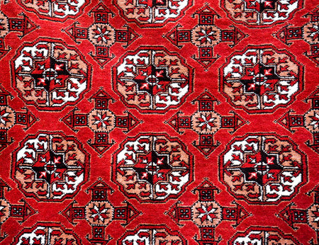 carpet, rug, antique carpet fragment, Persian carpet with ornaments,の写真素材