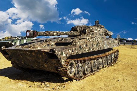 Battlefield tanks and technology. military technology. Wide image for banners, advertisements