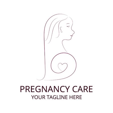 Pregnancy Care Logo Design Vector Templateのイラスト素材