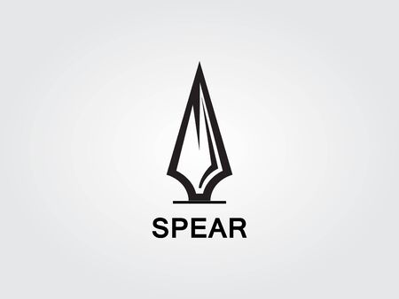 spear icon logo design vectorのイラスト素材