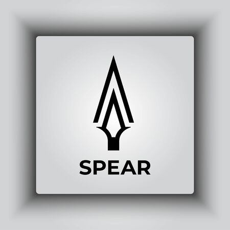 Spear icon logo design vectorのイラスト素材
