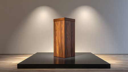 An antique book collection displayed beautifully with warm spotlights, creating a serene and sophisticated atmosphere in an interior setting.の素材