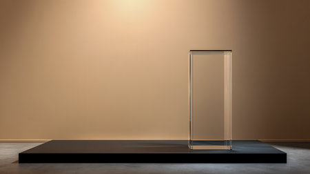 The crystal trophy award is an elegant and luxurious display. Perfect for showcasing professional achievement and recognition.の素材