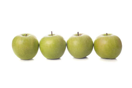 Green Apple with white backgroundの写真素材