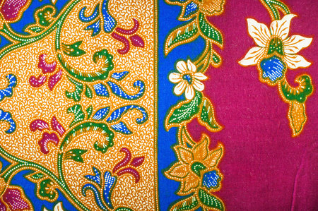 The beautiful of art Malaysian and Indonesian Batik Patternの写真素材