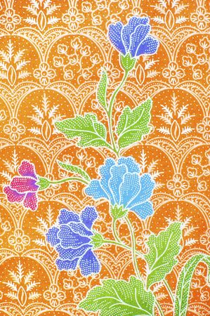 The beautiful of art Malaysian and Indonesian Batik Patternの写真素材
