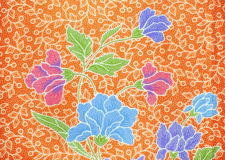 The beautiful of art Malaysian and Indonesian Batik Patternの写真素材