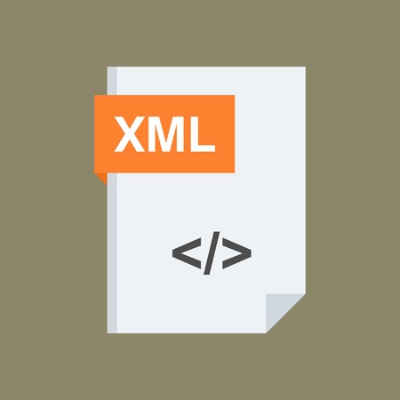 XML File  Format type extensionのイラスト素材