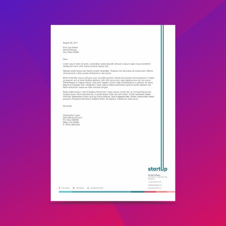 Professional Letterhead Design Templateのイラスト素材