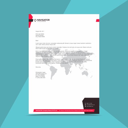 Professional Letterhead Design Templateのイラスト素材