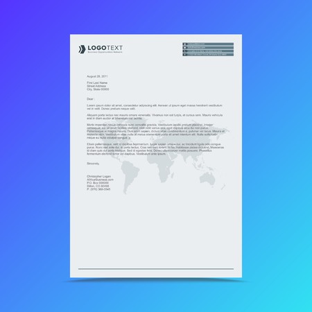 Professional Letterhead Design Templateのイラスト素材
