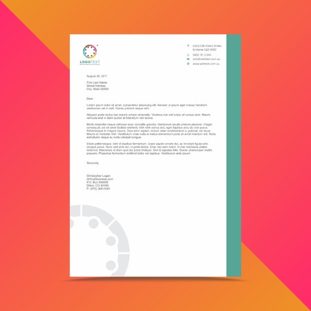 Professional Letterhead Design Templateのイラスト素材
