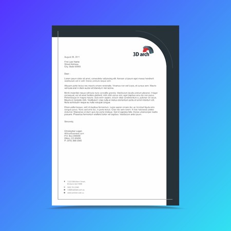 Professional Letterhead Design Templateのイラスト素材