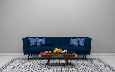 3D Realistic Mockup of living room Interiorの写真素材