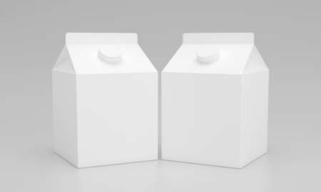 Milk Pack Packaging Packet Design 3D Renderedの写真素材